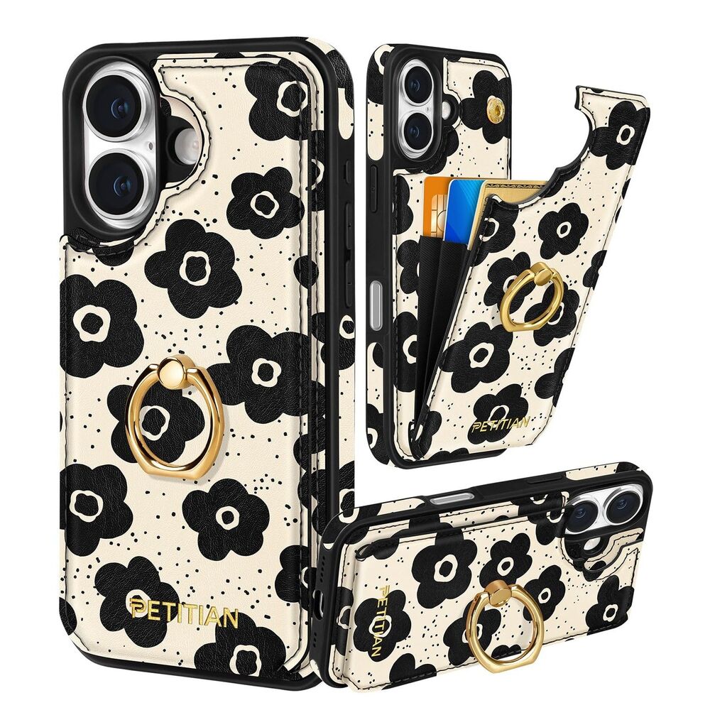 IPhone 17 Case Wallet Unique Design Leather Credit Card Holder, 20J-188PH012